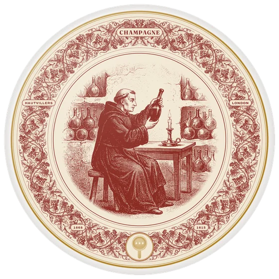 Story plate IV: the engraved champagne plate
