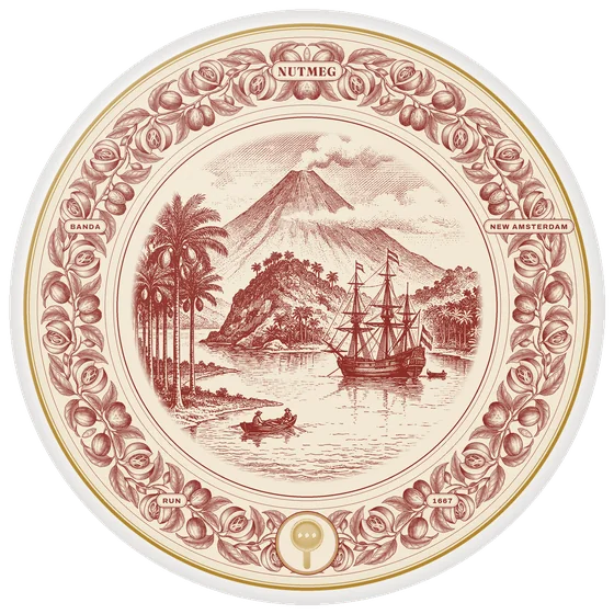 Story plate III: the engraved nutmeg plate